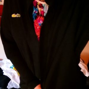 Lacoste+Malandrino Hooded Bat Sleeve Cardigan, Black